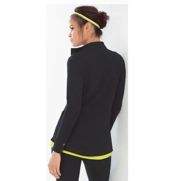 Soma Sport Black Workout Yoga Jacket Zip Up Size Medium Zip Pockets - Picture 2 of 16